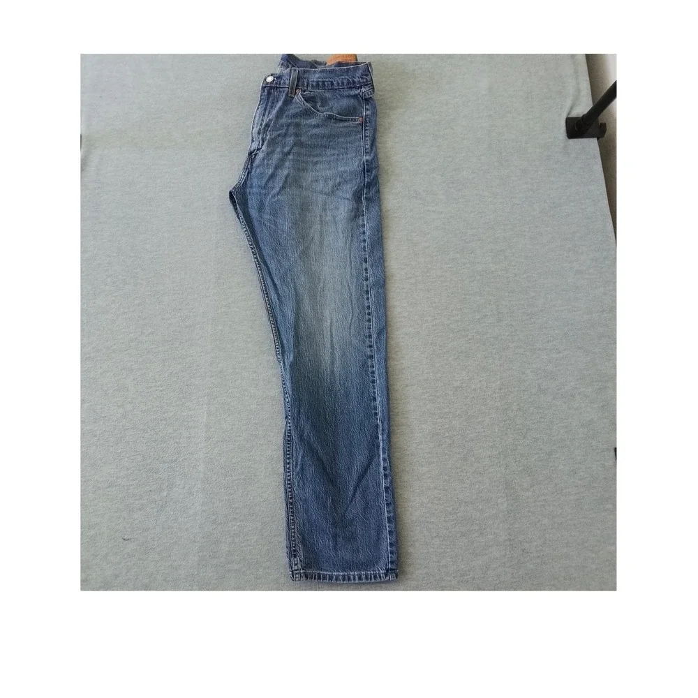 Levis 505 Regular Fit Mens Medium Wash Straight Leg Stretch Jeans W36 L32 Blue